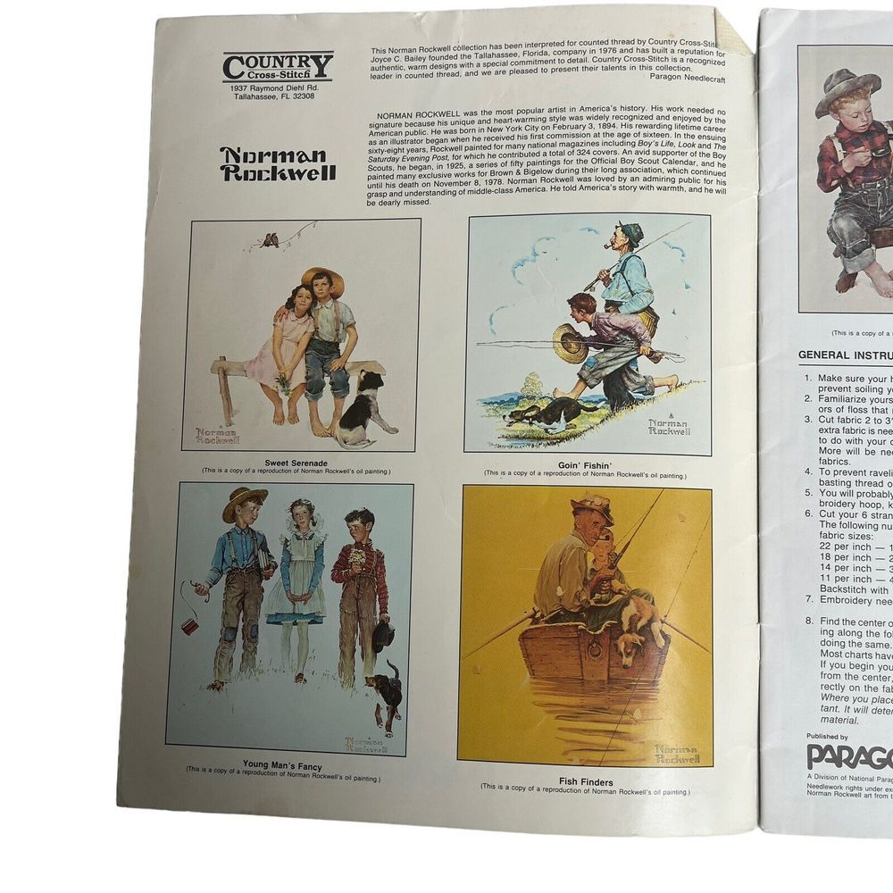 Norman Rockwell Counted Cross Stitch Designs Childhood Memories Paragon 5108 - Picture 2 of 4